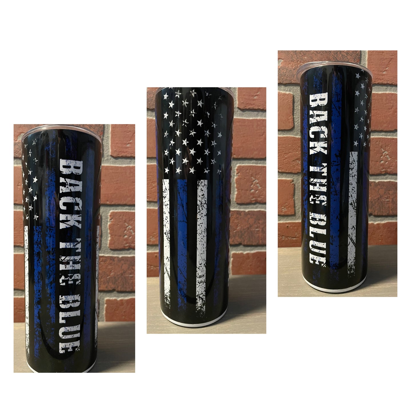 BACK THE BLUE TUMBLER
