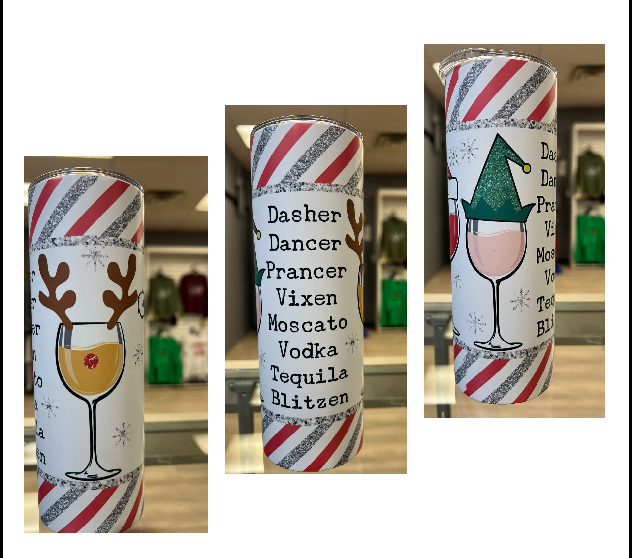 REINDEER ALCOHOL FUNNY 20 OZ TUMBLER