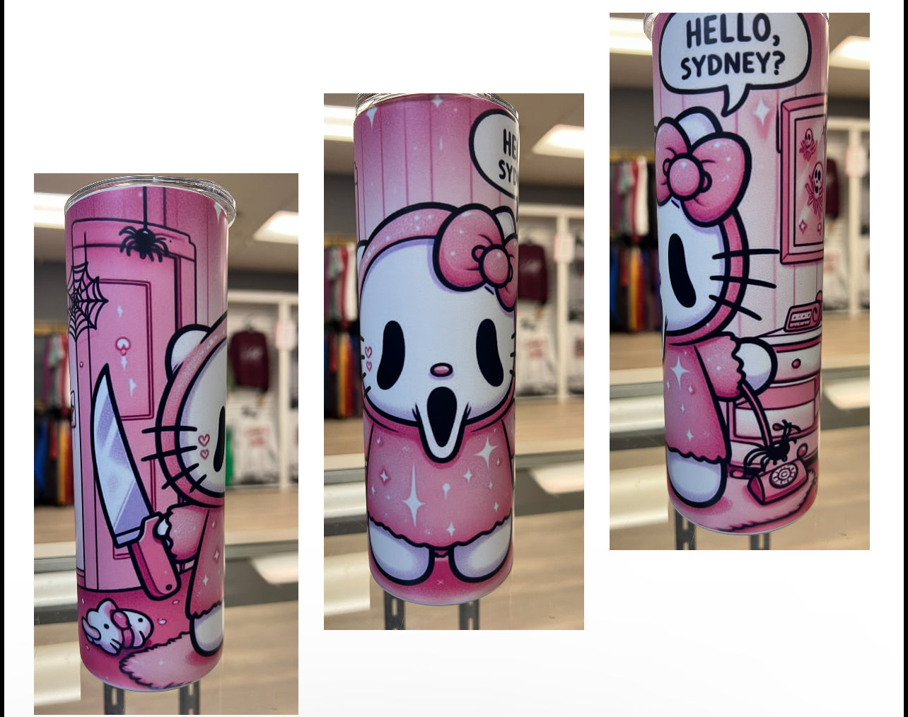 KITTY SCREAM PINK TUMBLER
