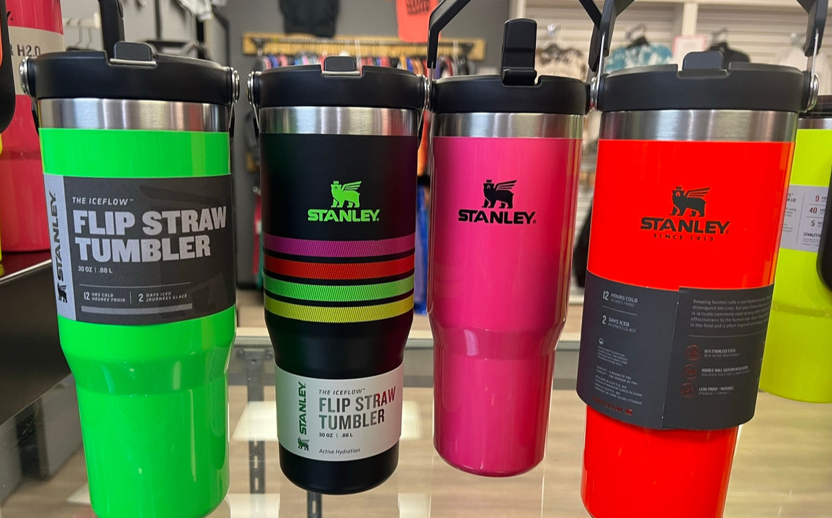 30 OZ FLIP TOP NEON STANLEYS WITH HANDLE ON TOP