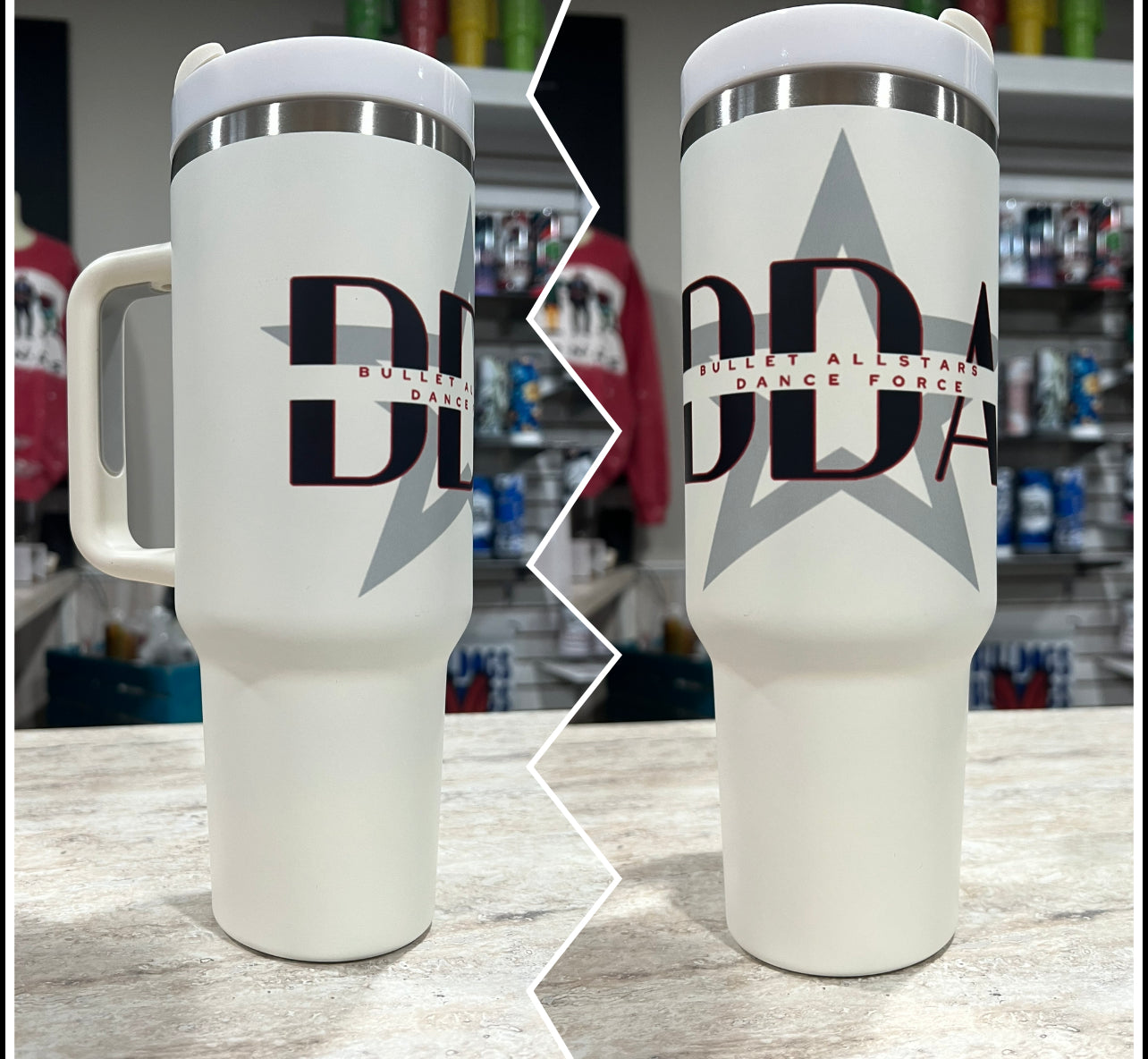 DDA 40OZ TUMBLERS WITH HANDLE AND STRAW