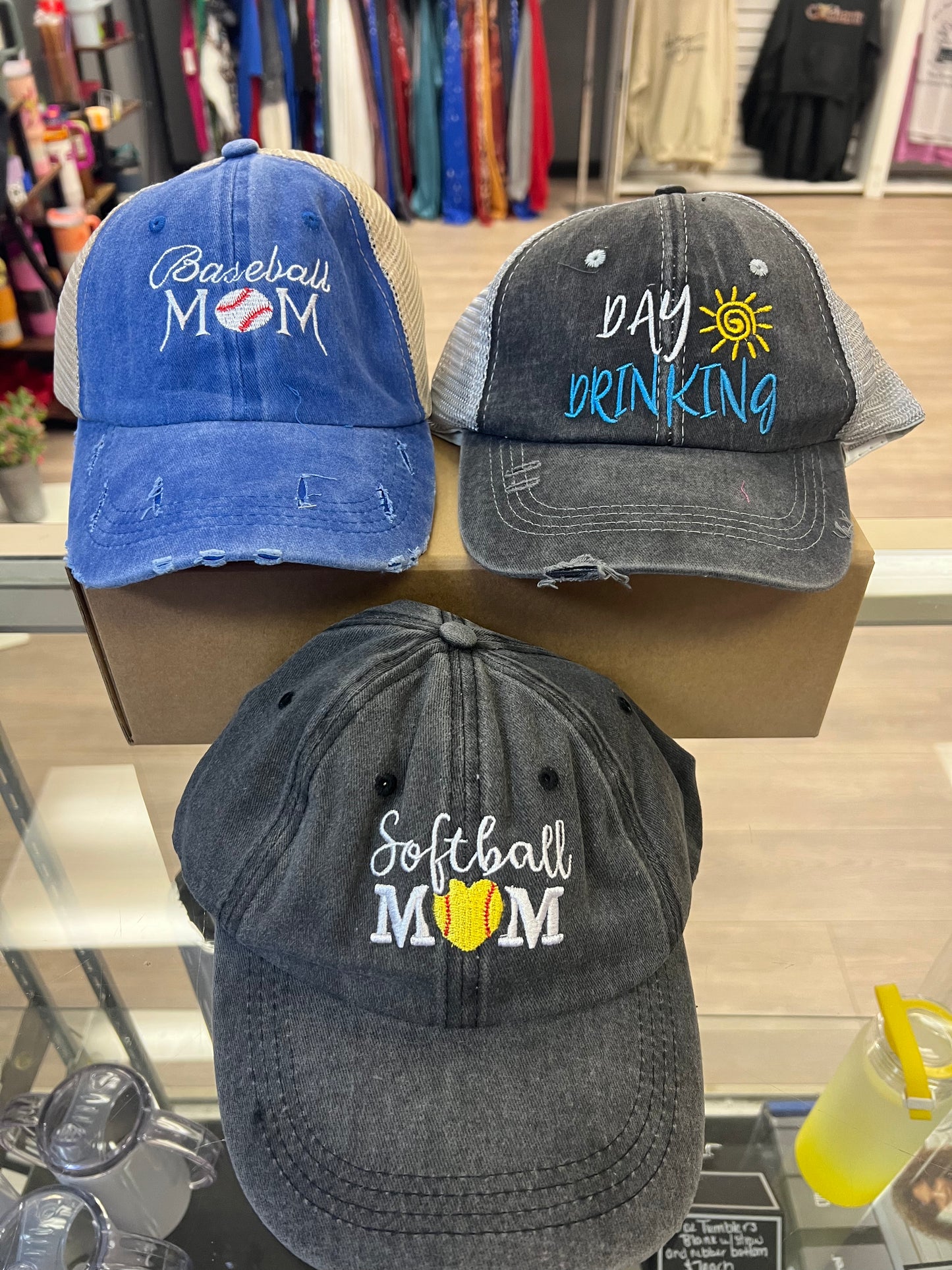 WOMENS HATS- BASEBALL, SOFTBALL, DAY DRINKING- ALL ADJUSTABLE