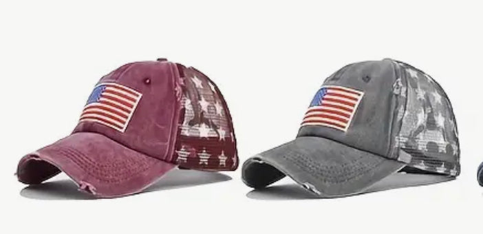 AMERICAN FLAG WOMENS HATS