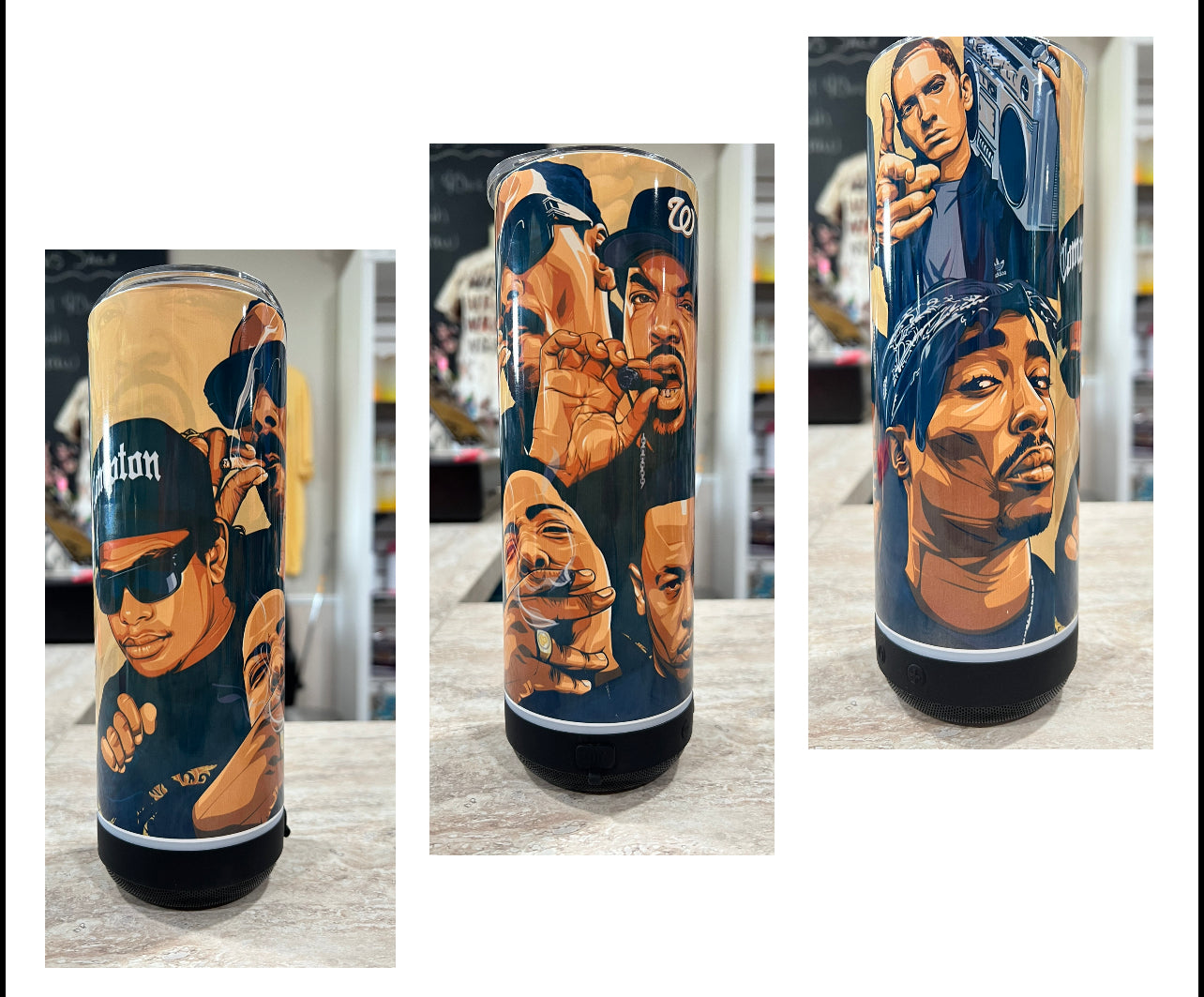 HIP HOP RAPPERS BLUETOOTH SPEAKER TUMBLER