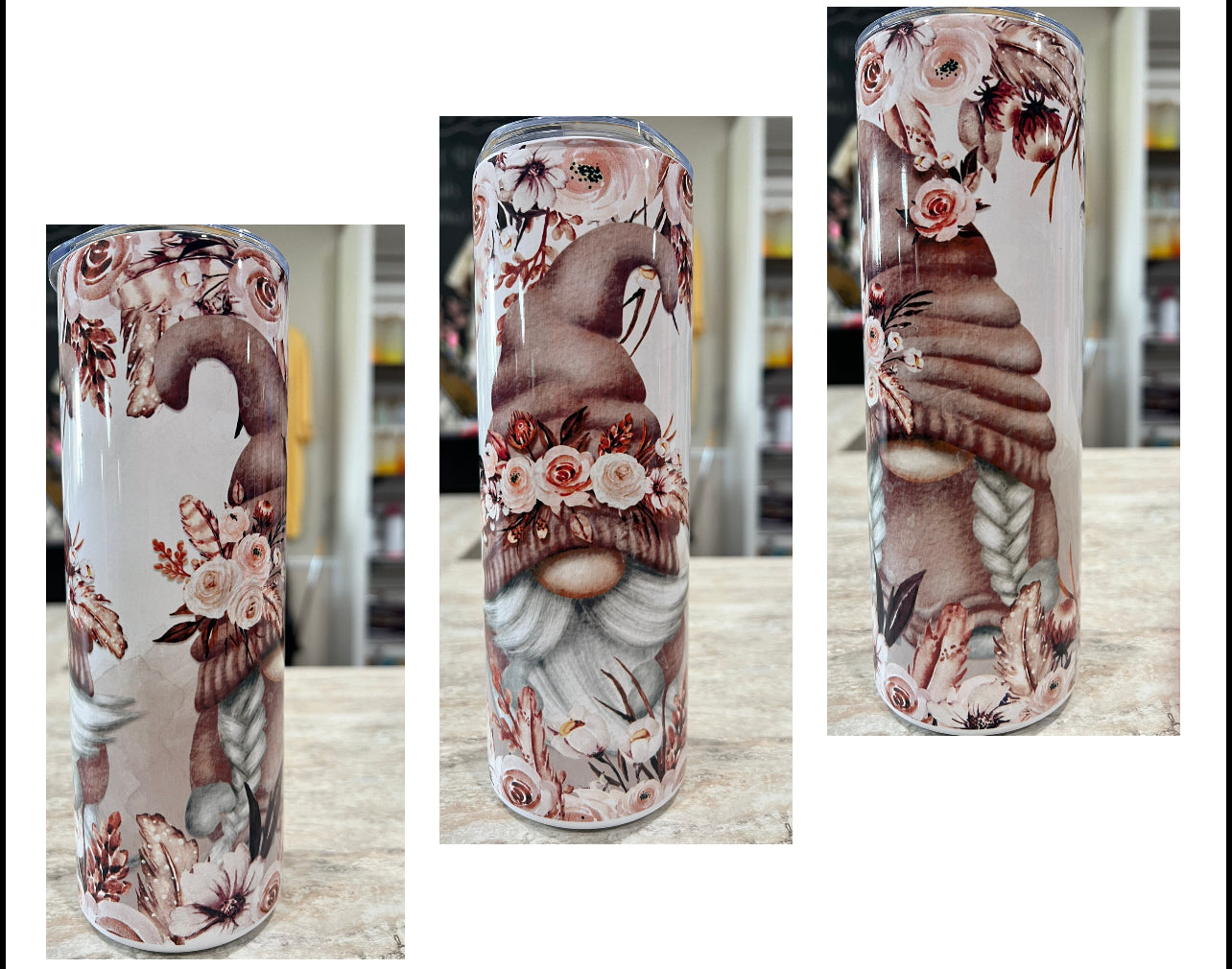 GNOME DUSTY ROSE BOHO 20 OZ TUMBLER