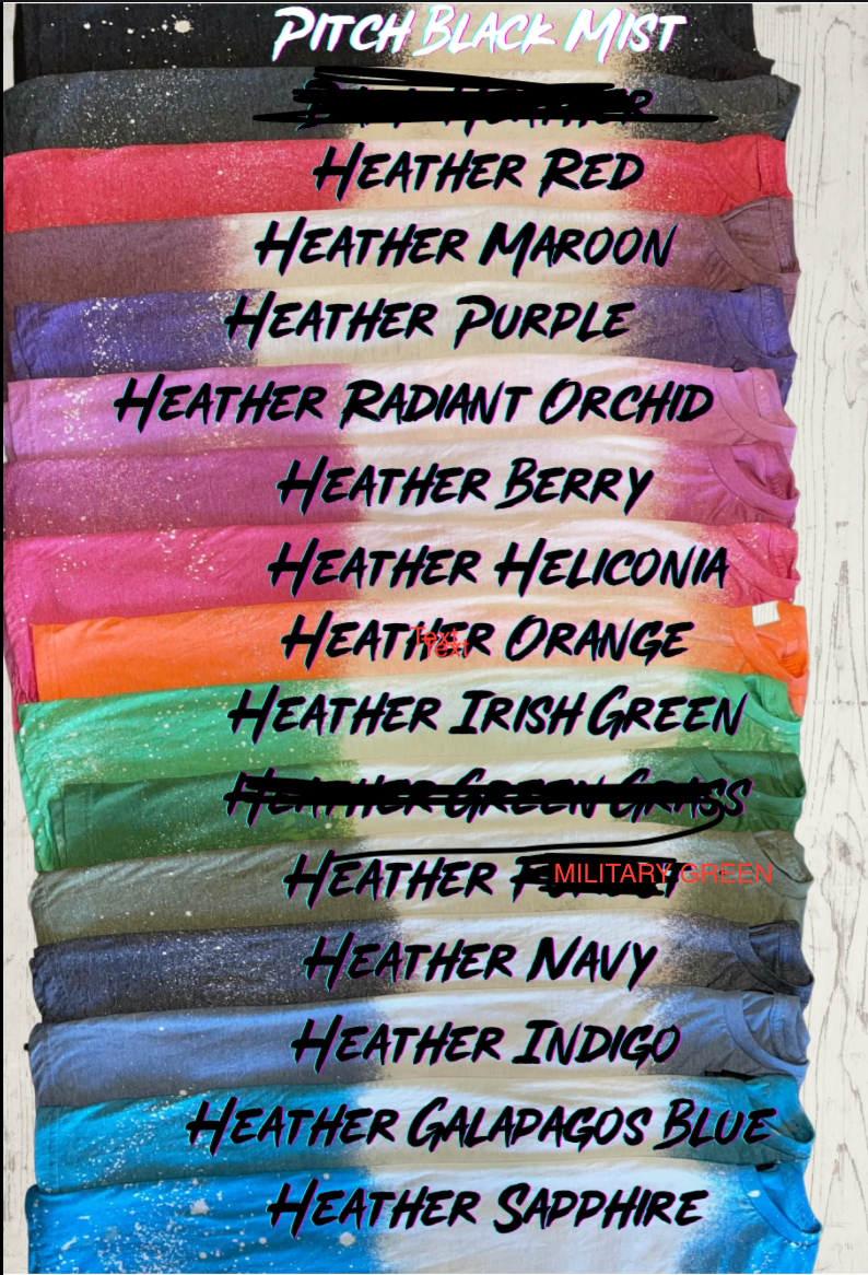 Gildan Soft Style Bleached Shirts For Sublimation-All heather Colors