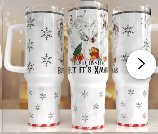 Dead Inside But It's Christmas 40 oz Tumbler