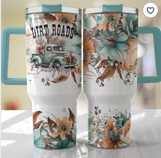Dirt Roads Country Music 40 oz Tumbler