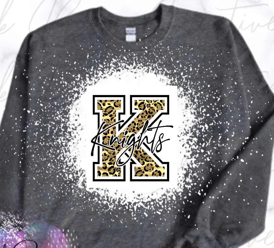 KNIGHTS CHEETAH SPLATTER DARK GREY SHIRT
