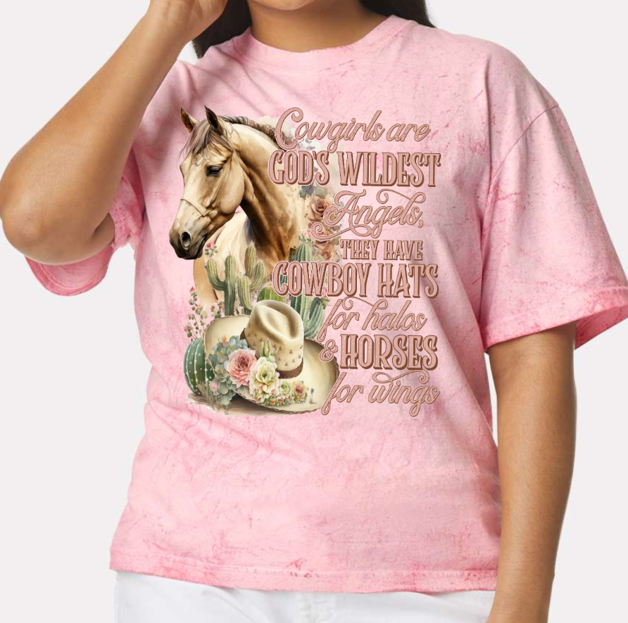 COWGIRLS ARE GOD’S WILDEST ANGELS TSHIRTS