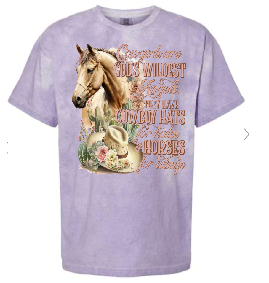 COWGIRLS ARE GOD’S WILDEST ANGELS TSHIRTS