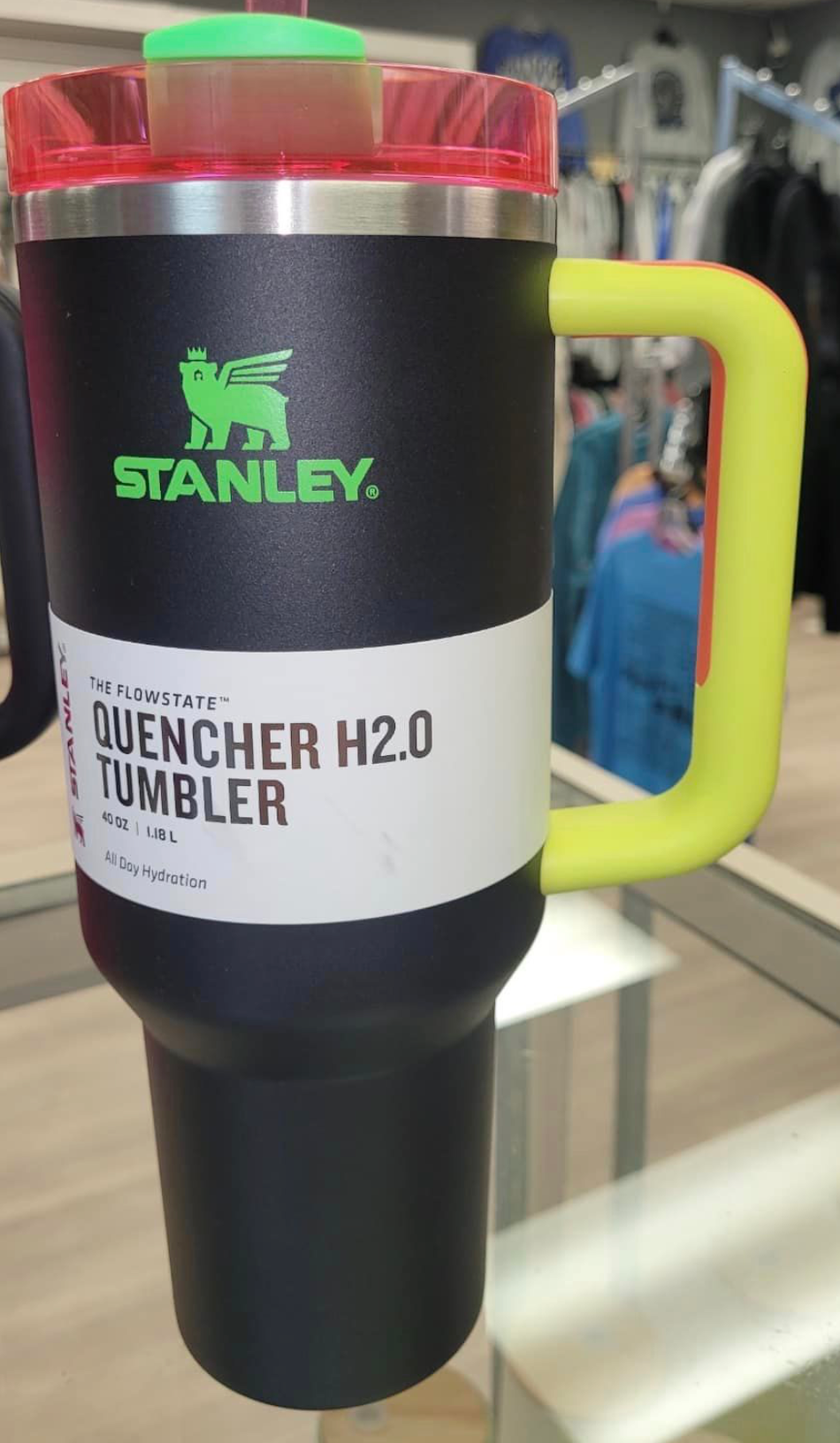 BLACK NEON 40 OZ STANLEY QUENCHER