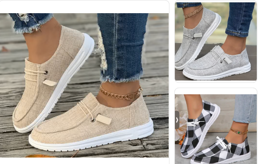 SLIDE ON CANVAS SHOES FOR SUMMER