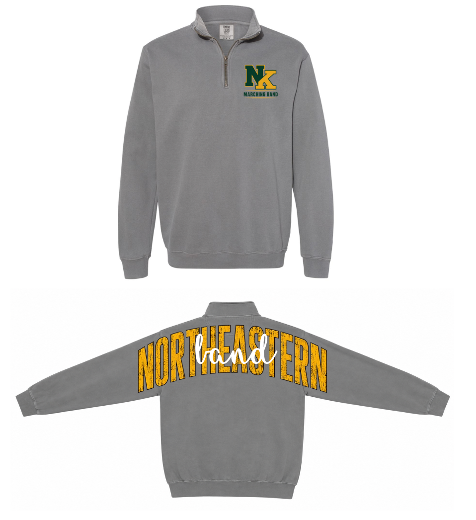 COMFORT COLOR 3/4 ZIP BLOCK SWEATSHIRT