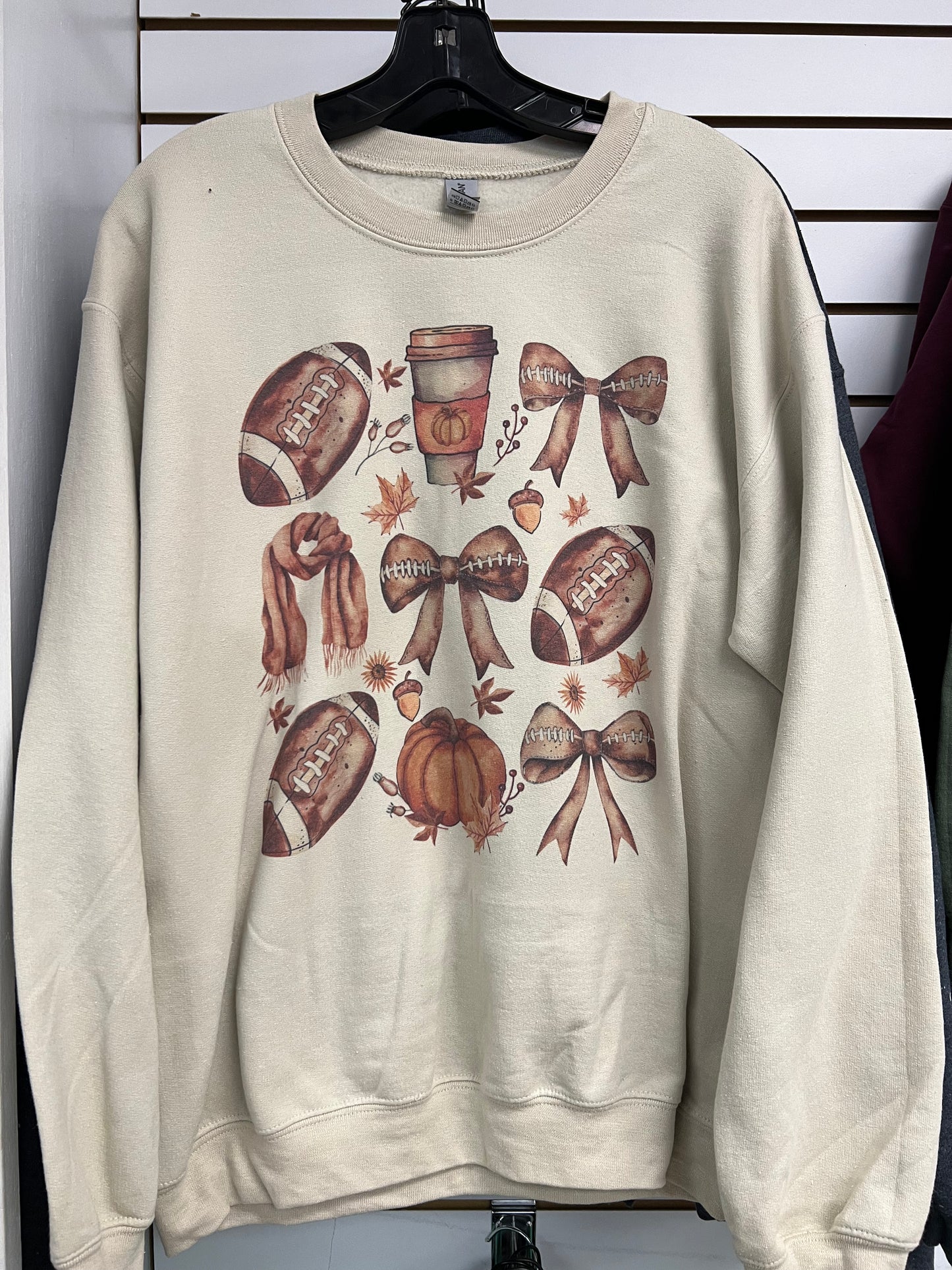 FALL COQUETTE FOOTBALL CREWNECK SWEATSHIRT