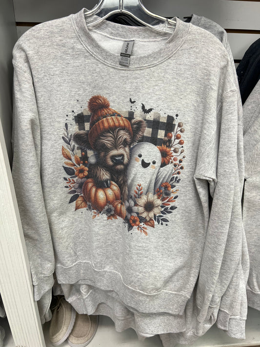 FALL HIGHLAND COW CREWNECK