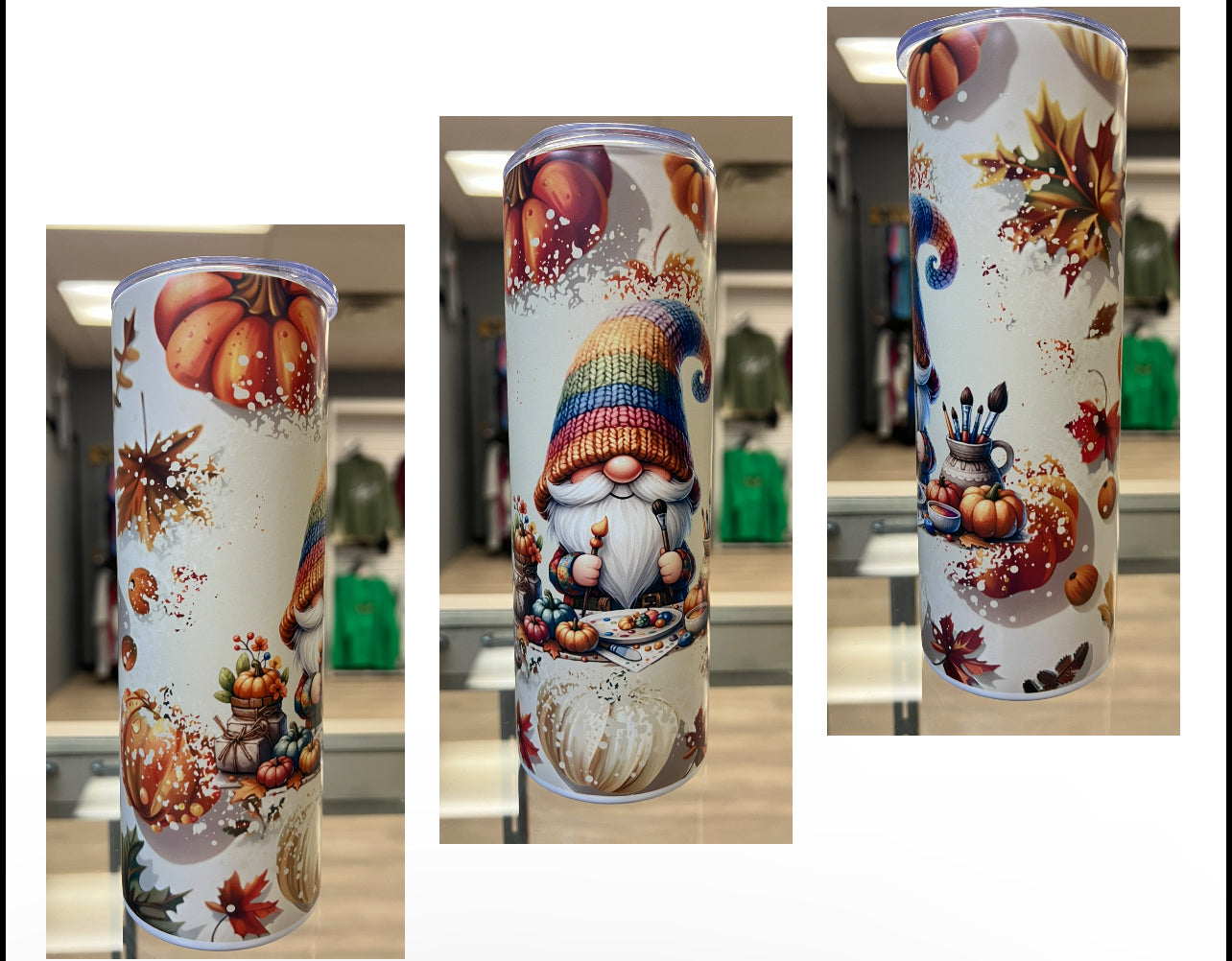 FALL PUMPKIN GNOME 20 OZ TUMBLER