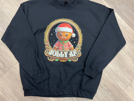 JOLLY AF GINGERBREAD SWEATSHIRT