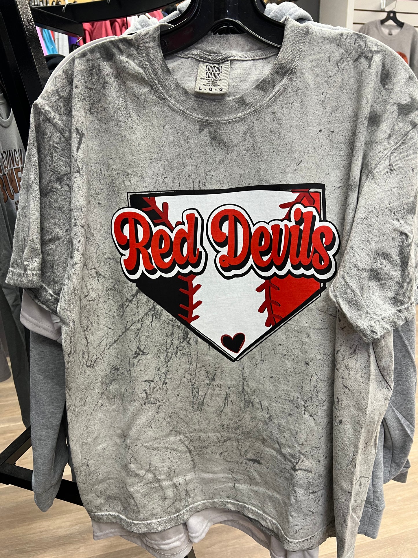 RED DEVILS BASEBALL HOME PLATE SHIRTS