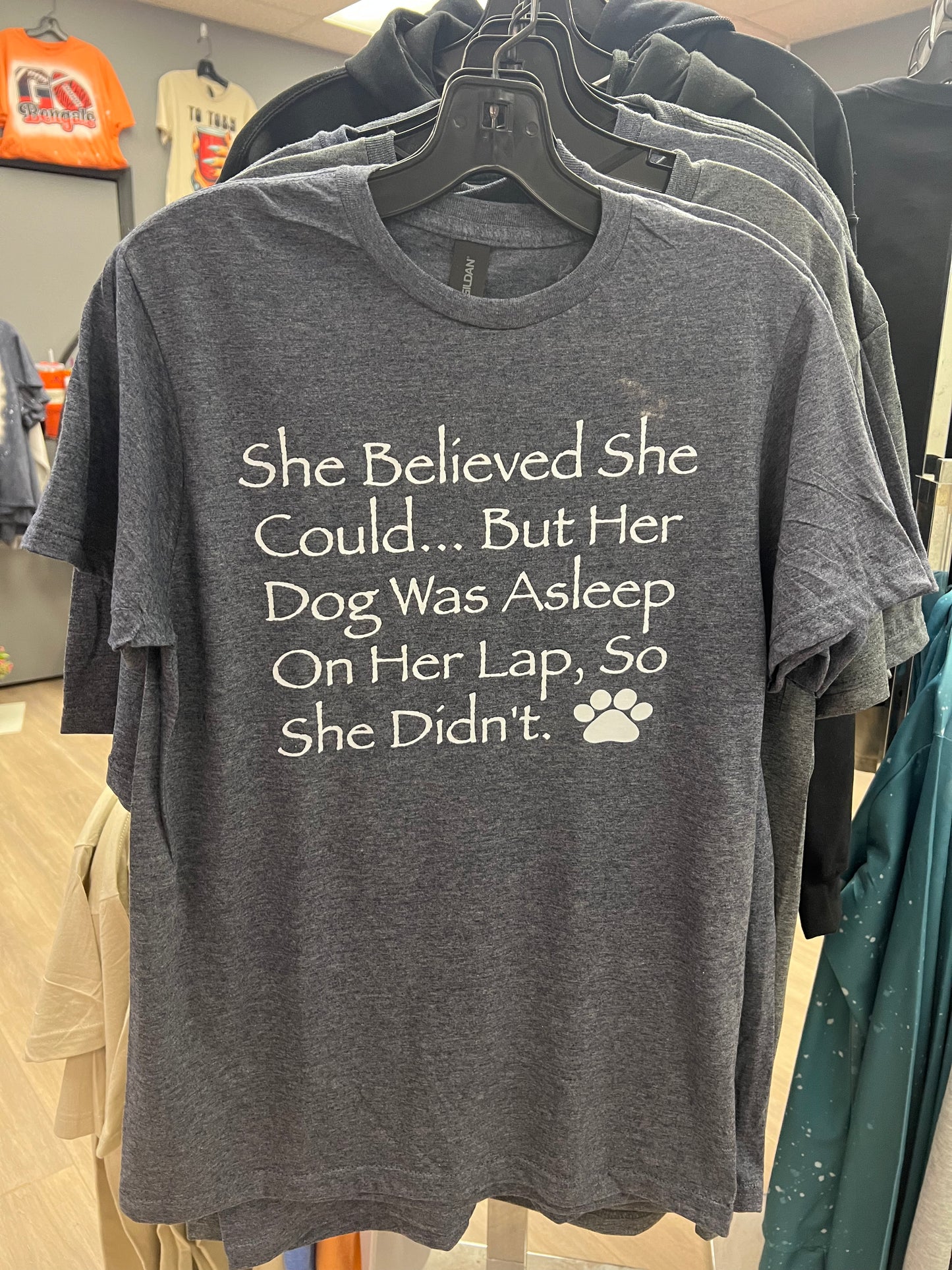 SHE BELIEVED... DOG LAP TSHIRT