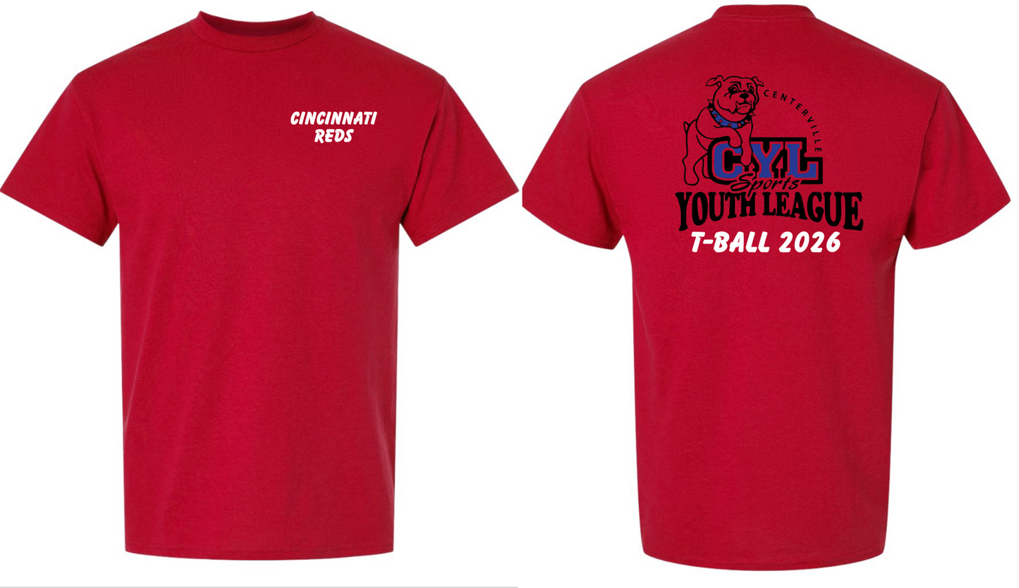 CENTERVILLE YOUTH LEAGUE T-BALL TSHIRTS