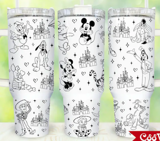 Cartoon Characters 40 oz Tumbler