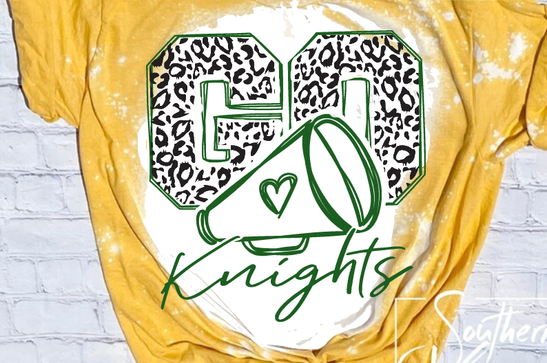 GO KNIGHTS CHEETAH YELLOW SPLATTER TSHIRT