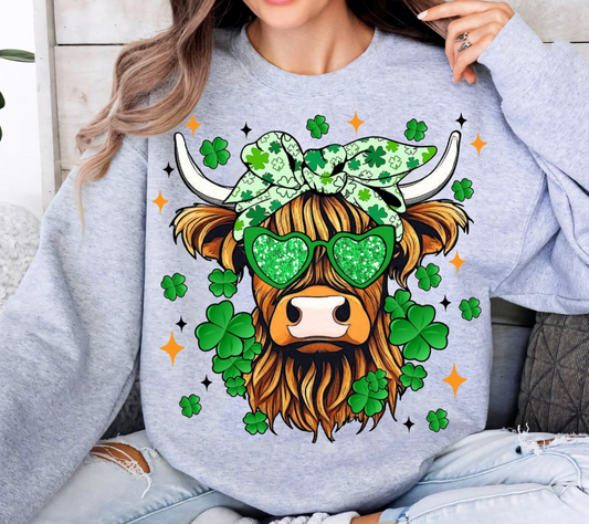 ST PATTY’S DAY HIGHLAND COW SHIRTS