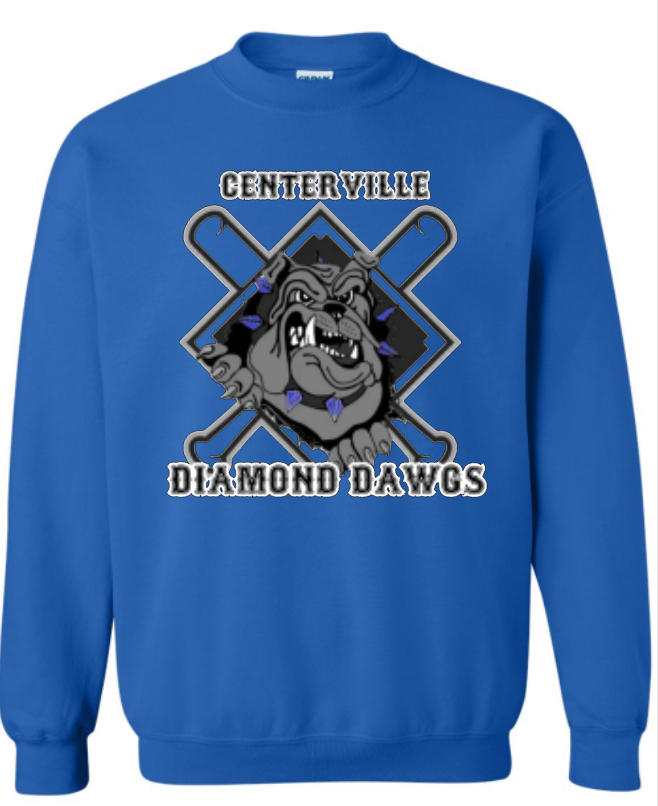 CENTERVILLE DIAMOND DAWGS CREWNECK SWEATSHIRTS