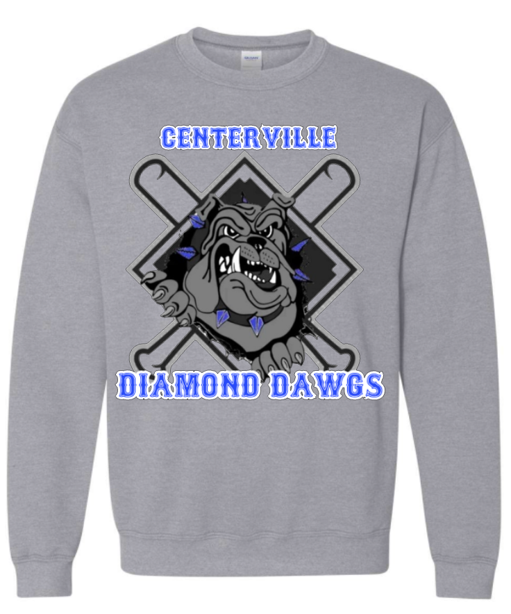 CENTERVILLE DIAMOND DAWGS CREWNECK SWEATSHIRTS