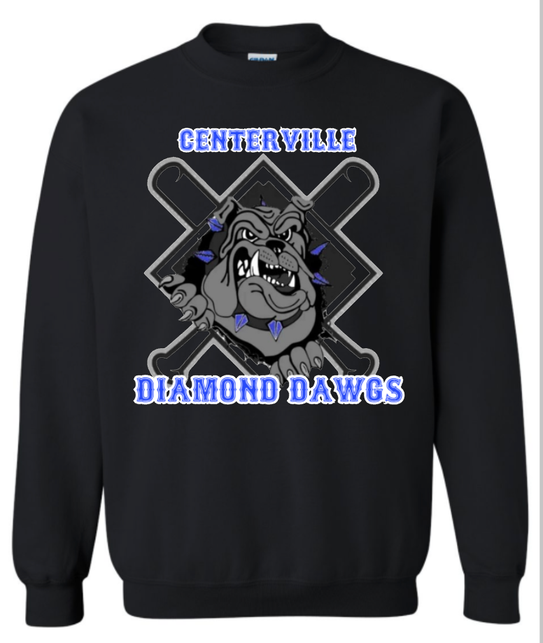 CENTERVILLE DIAMOND DAWGS CREWNECK SWEATSHIRTS