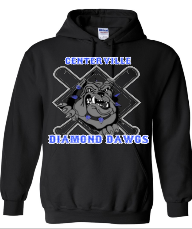 CENTERVILLE DIAMOND DAWGS  YOUTH HOODIES