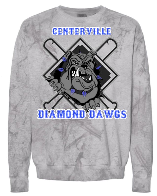 CENTERVILLE DIAMOND DAWGS TYE DYE STYLE T-SHIRTS