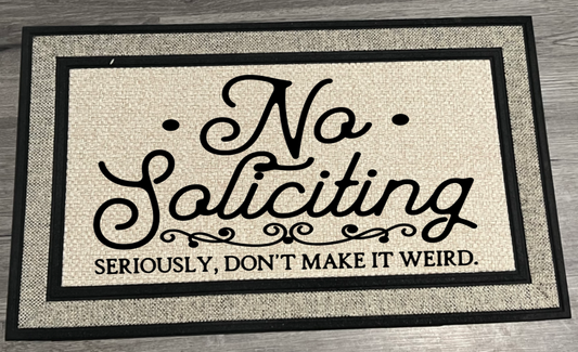 NO SOLICITING DOOR MAT