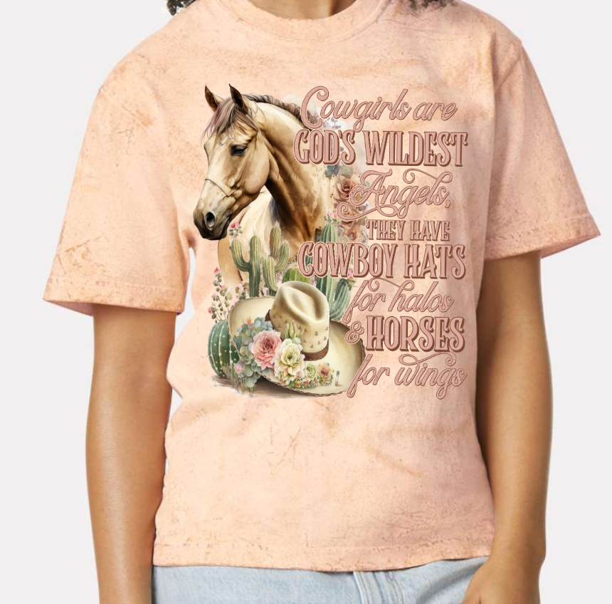 COWGIRLS ARE GOD’S WILDEST ANGELS TSHIRTS