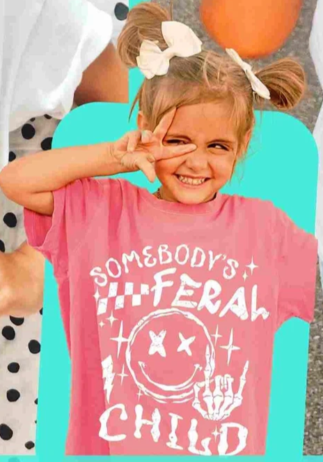 SOMEBODY’S FERAL CHILD YOUTH TSHIRT- MULTIPLE COLOR AVAILABLE