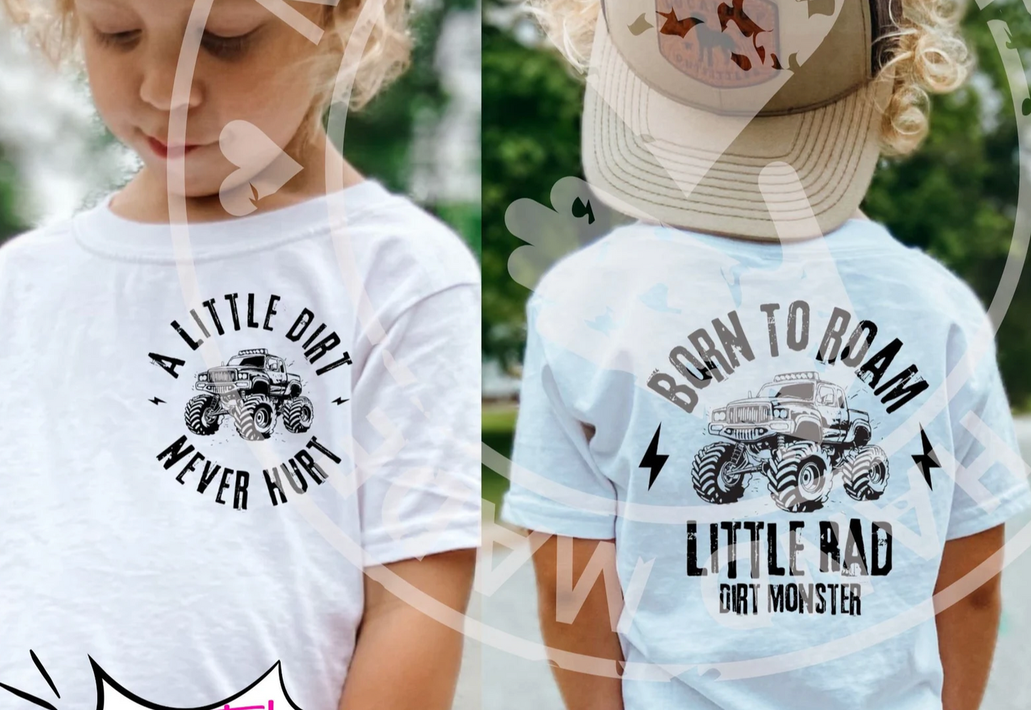 A LITTLE BIT OF DIRT NEVER HURT KIDS SHIRTS- YOUTH AND TODDLER