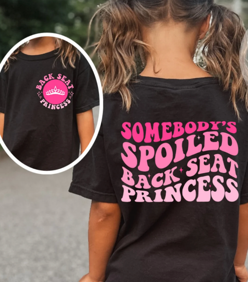 BACK SEAT PRINCESS TODDLER OR YOUTH SHIRT