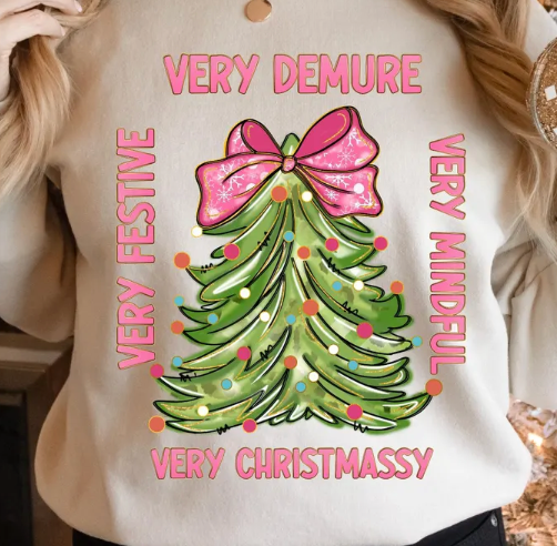 VERY DEMURE VERY CHRISTMASSY CREWNECK SWEATSHIRT