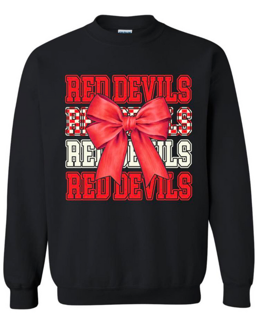 RED DEVILS COQUETTE BOW SHIRT