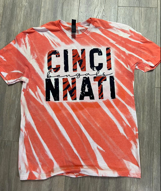 CINCINNATI BLEACHED STRIPED TSHIRT