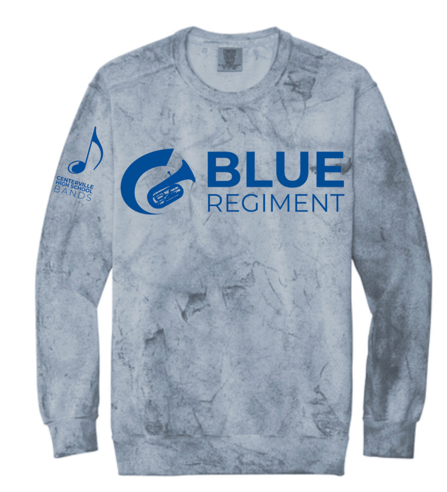 COMFORT COLOR- COLOR BLAST BLUE REGIMENT SHIRT WITH INSTRUMENT VARIATION