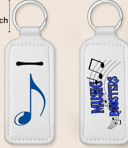 MUSIC BOOSTERS CHAPSTICK HOLDERS FOR KEYCHAINS OR BAGS