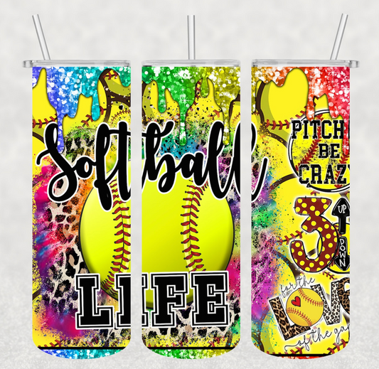 SOFTBALL LIFE  20 OZ TUMBLER