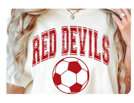 RED DEVILS SOCCER  VINTAGE SHIRT