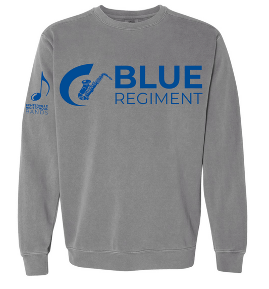 GREY COMFORT COLOR BLUE REGIMENT SHIRT WITH INSTRUMENT VARIATION