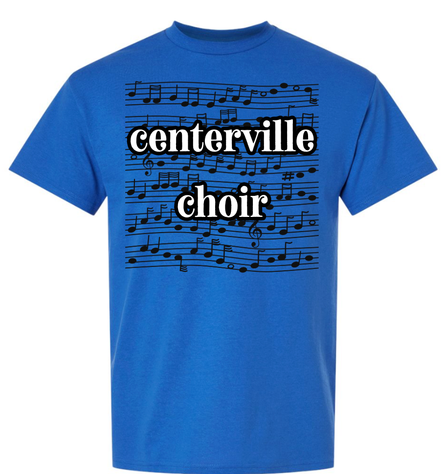 CENTERVILLE CHOIR SHEET MUSIC SHIRT