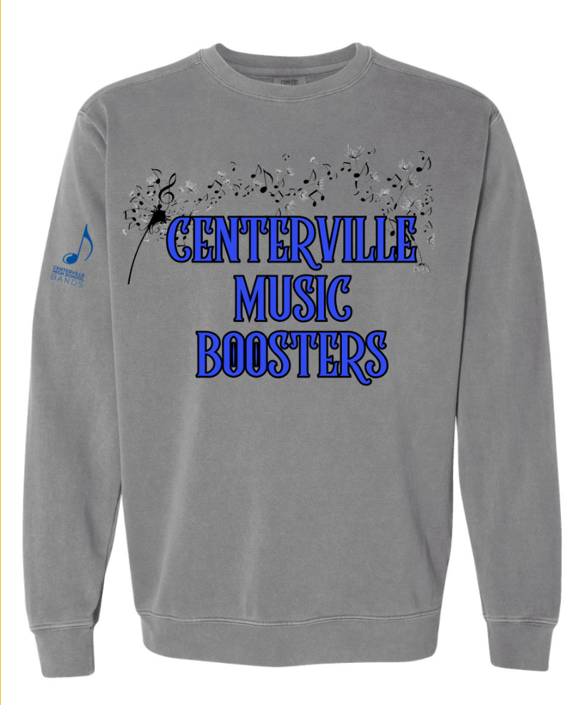 GREY COMFORT COLOR MUSIC BOOSTERS SHIRTS WITH DESIGN VARIATION