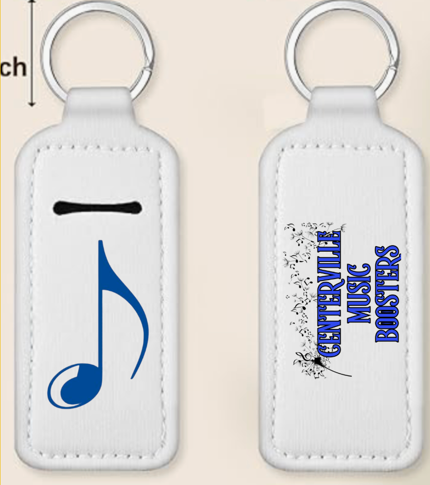 MUSIC BOOSTERS CHAPSTICK HOLDERS FOR KEYCHAINS OR BAGS