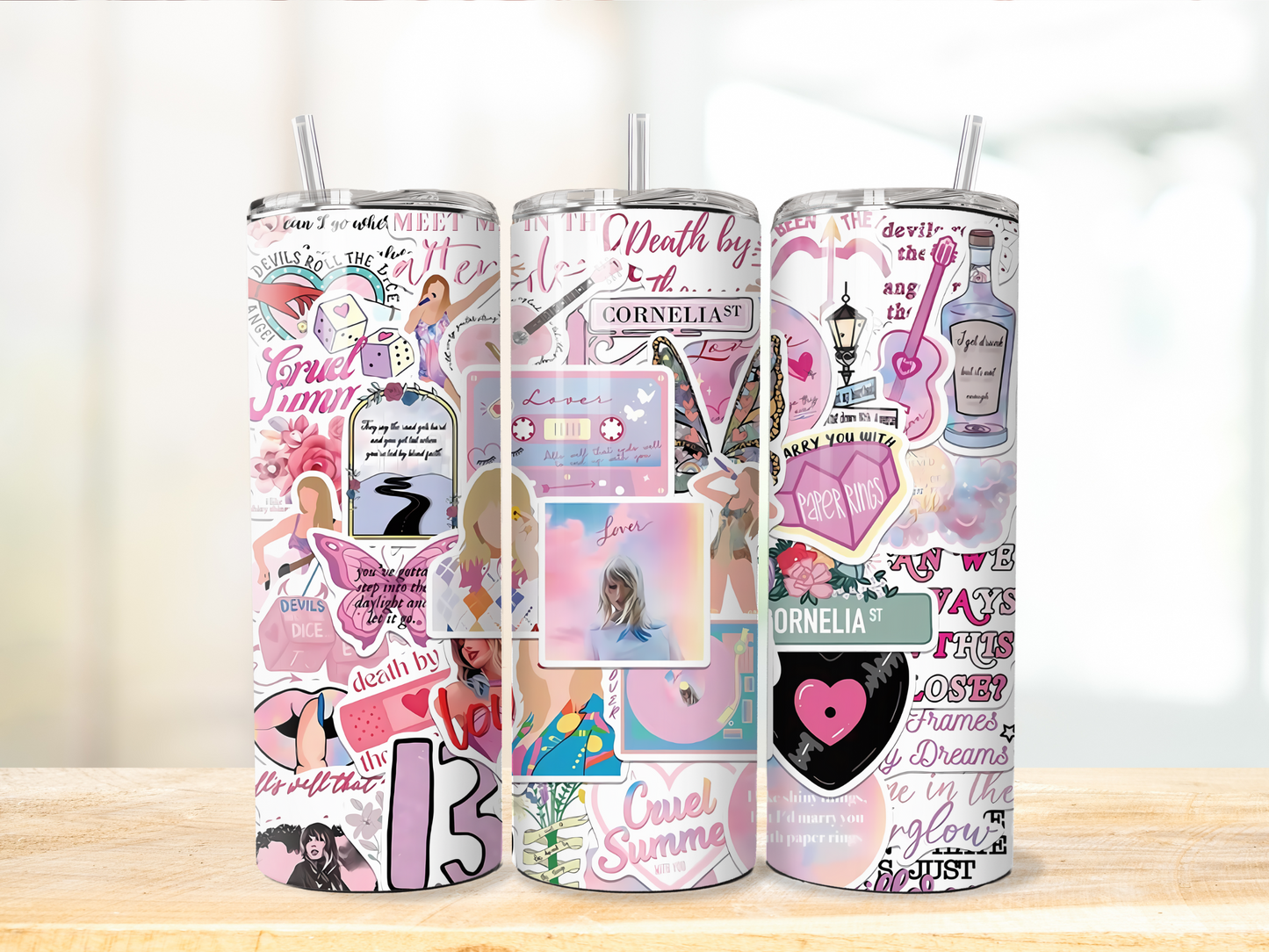 TAYLOR SWIFT SWIFTIE 20 OZ- MULTIPLE DESIGNS